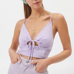 Urban Outfitters Tie Front Purple Cami Top